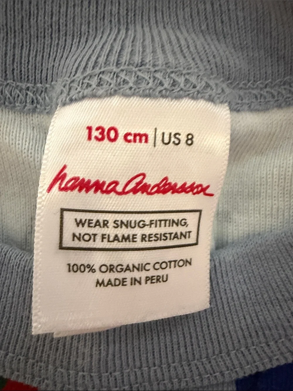 Hanna Andersson Light Blue Construction Truck Pajama Set with Multicolor Accents
